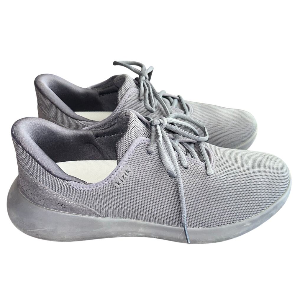 Kizik Madrid Eco Knit Walking Shoes Sneakers Mens Size 12 Gray Slip On Gray